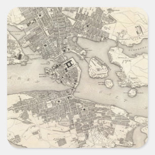 Stockholm, Schweden Quadratischer Aufkleber
