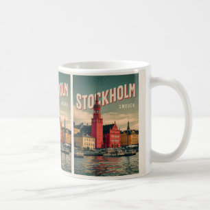 Stockholm Schweden Reise Vintage Wasserfront Gesch Kaffeetasse