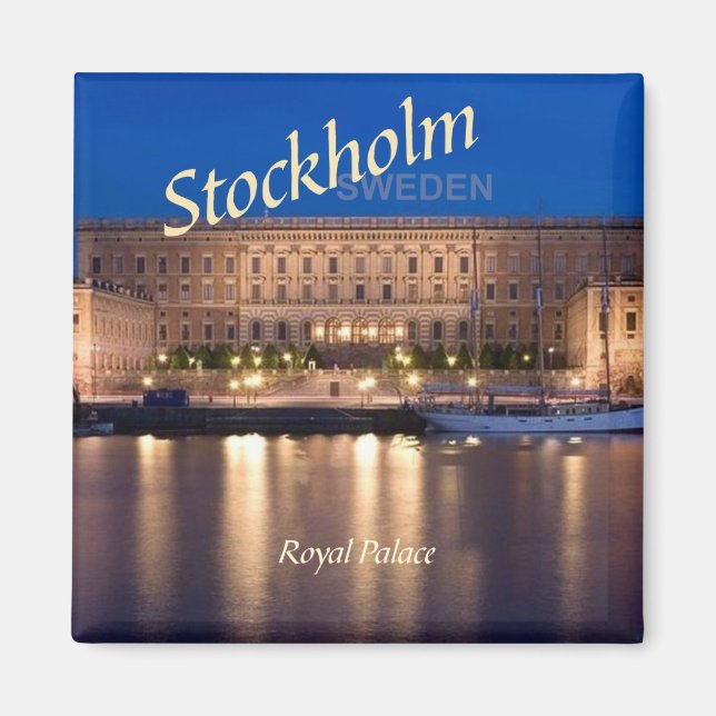 Stockholm Schweden Reisen Foto Kühlschrankmagnet Magnet (Vorne)