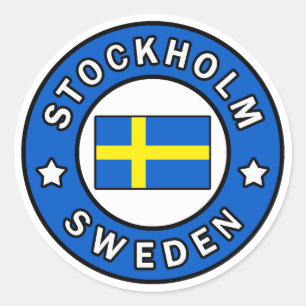 Stockholm Schweden Runder Aufkleber