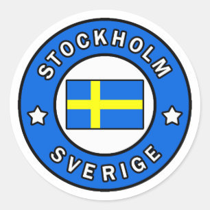 Stockholm Schweden Runder Aufkleber
