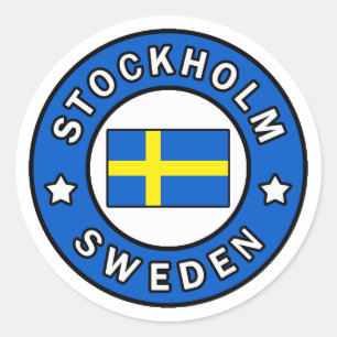 Stockholm Schweden Runder Aufkleber