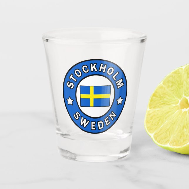Stockholm Schweden Schnapsglas (Vorderseite)