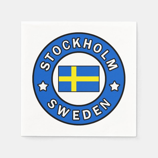 Stockholm Schweden Serviette (Vorderseite)