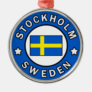 Stockholm Schweden Silbernes Ornament