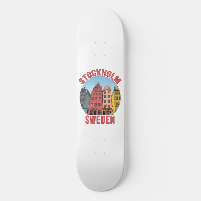 Stockholm Schweden Skateboard (Vorderseite)