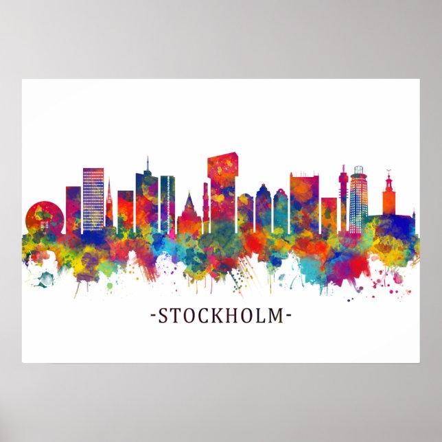 Stockholm Schweden Skyline Poster (Vorne)