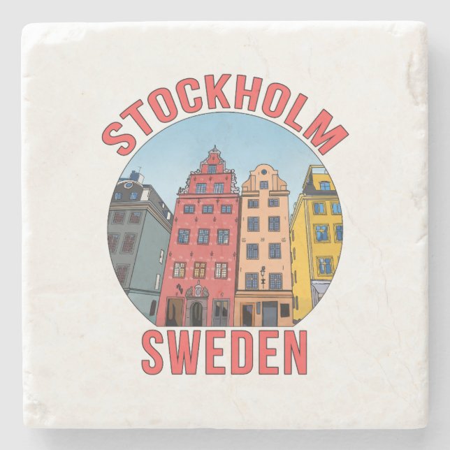 Stockholm Schweden Steinuntersetzer (Vorderseite)