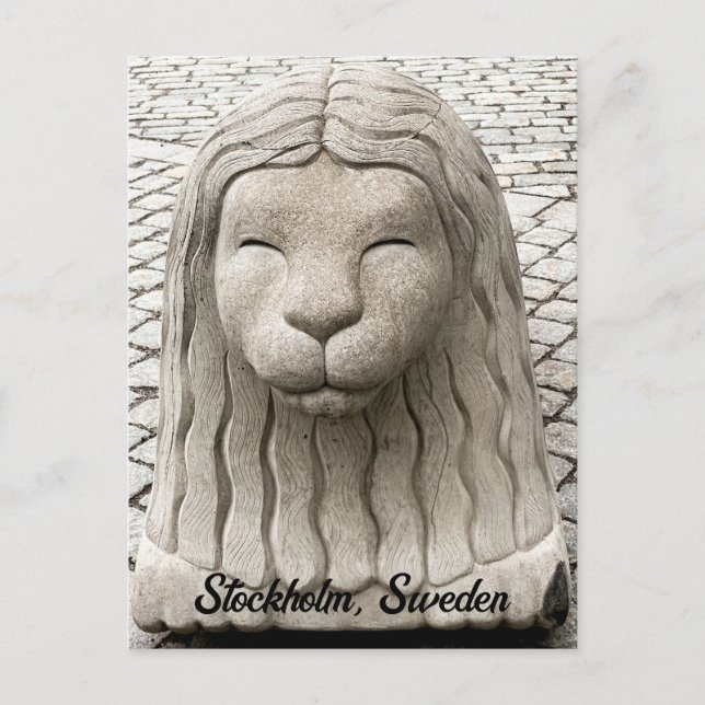 Stockholm Schweden Stone Lion Old Town Personalize Postkarte (Vorderseite)