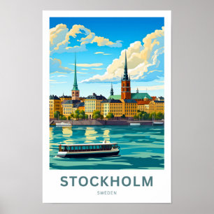 Stockholm Schweden Travel Print Poster