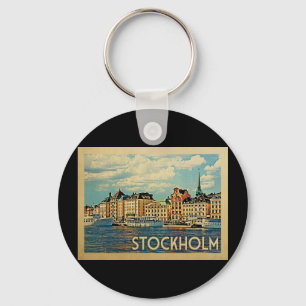 Stockholm Schweden Vintage Travel Schlüsselanhänger