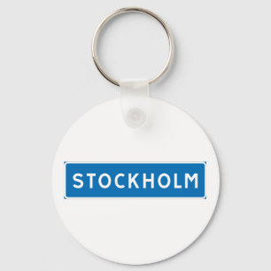 Stockholm, schwedisches Verkehrsschild Schlüsselanhänger