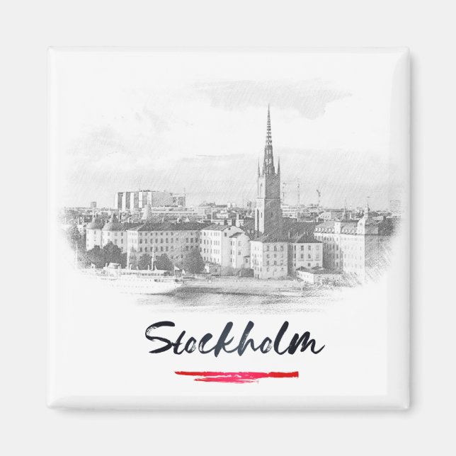 Stockholm - Skyline Magnet (Vorne)