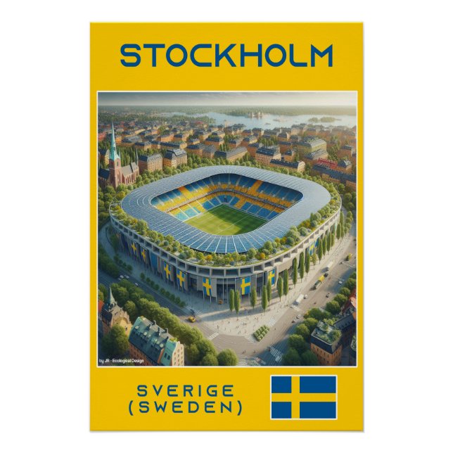 Stockholm Stadium - Ecological Design Poster (Vorderseite)