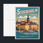 Stockholm Sweater Reise Vintage Geschenke an der W Postkarte<br><div class="desc">Stockholm ist die wunderschöne Hauptstadt Schwedens, bekannt für seine coolen Gebäude, seine reiche Geschichte und seine herrlichen Inseln. Sie können sich auf Postkarten und Magneten amüsieren, die berühmte Plätze wie den Königspalast, die farbenfrohe Altstadt Gamla Stan und die phantastische Skyline bewundern. Personalisieren Sie diese Artikel, um ein Stück Stockholm mit...</div>