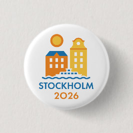 Stockholm Sweden 2026 International Convention Pin Button