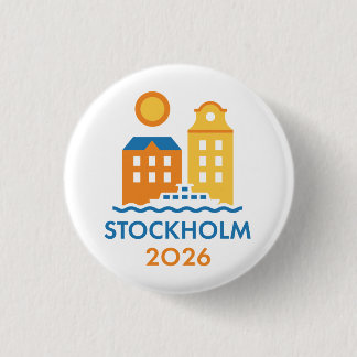 Stockholm Sweden 2026 International Convention Pin Button