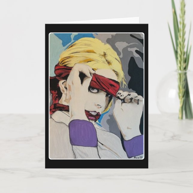 'Stockholm-Syndrom' Gemälde an einem Dankeskarte (Vorderseite)