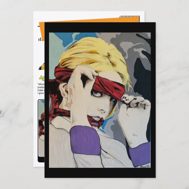 ‘Stockholm Syndrome’ Painting Small-Scale Print Einladung (Vorne/Hinten)