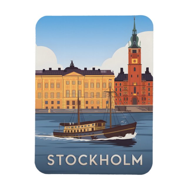 Stockholm Vintag Magnet (Vertikal)