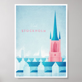 Stockholm Vintage Travel Poster