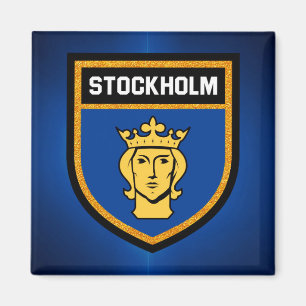 Stockholmer Flagge Magnet