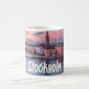 Stockholmer Hauptstadt Schweden Night Skyline Kaffeetasse