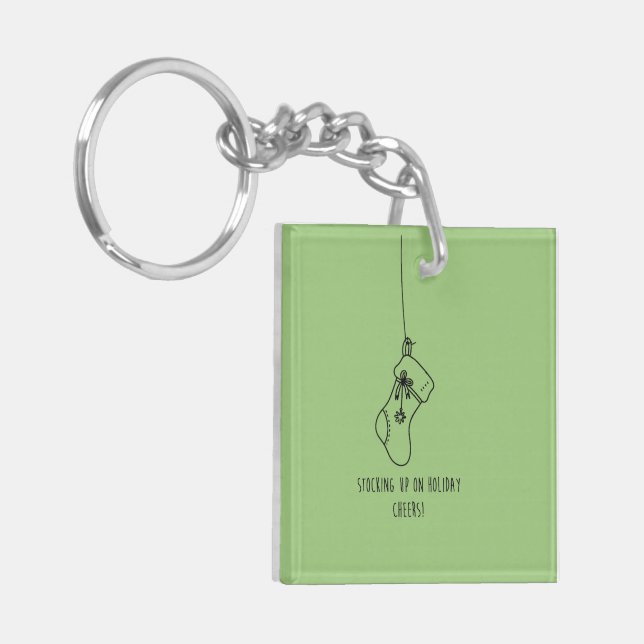 Stocking up on holiday cheers! schlüsselanhänger (Vorderseite links)