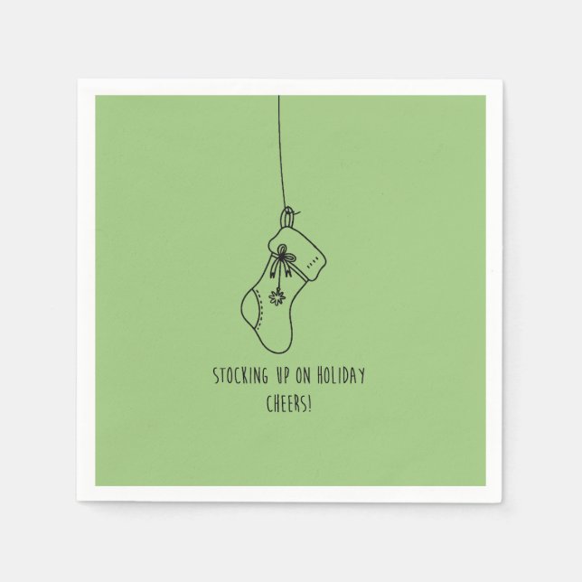 Stocking up on holiday cheers! serviette (Vorderseite)