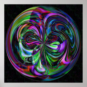 Stockmagischer Mandala - Fraktal-Druck Poster