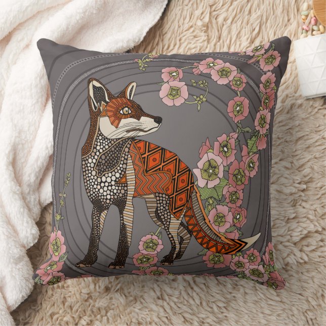 Stockmalven Fuchs Hämatit-Röte Kissen (Decke)