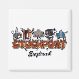 Stockport-Cartooncharaktere Magnet