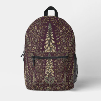 Stockrosen-Blumen-Rucksack – Farmhouse-Design Bedruckter Rucksack