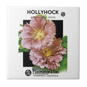 Stockrosen-Vintage-Samenpaket Fliese