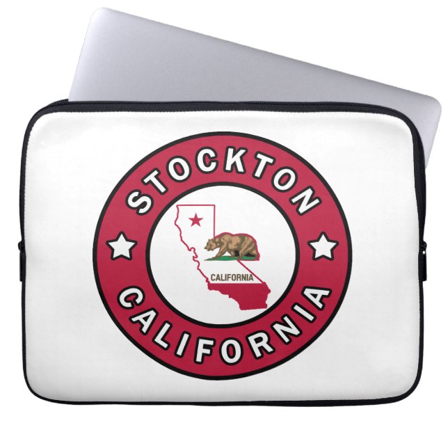 Stockton California Laptopschutzhülle (Vorderseite)