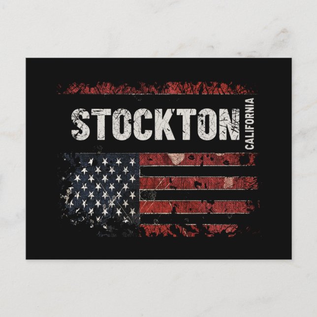 Stockton California Postkarte (Vorderseite)