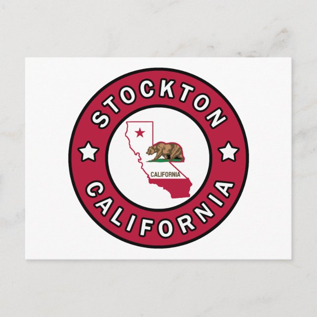 Stockton California Postkarte (Vorderseite)