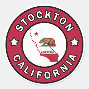 Stockton California Runder Aufkleber