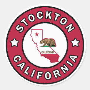 Stockton California Runder Aufkleber