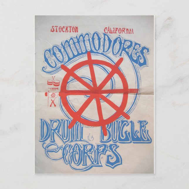 Stockton Commodores Drum and Bugle Corps Postkarte (Vorderseite)
