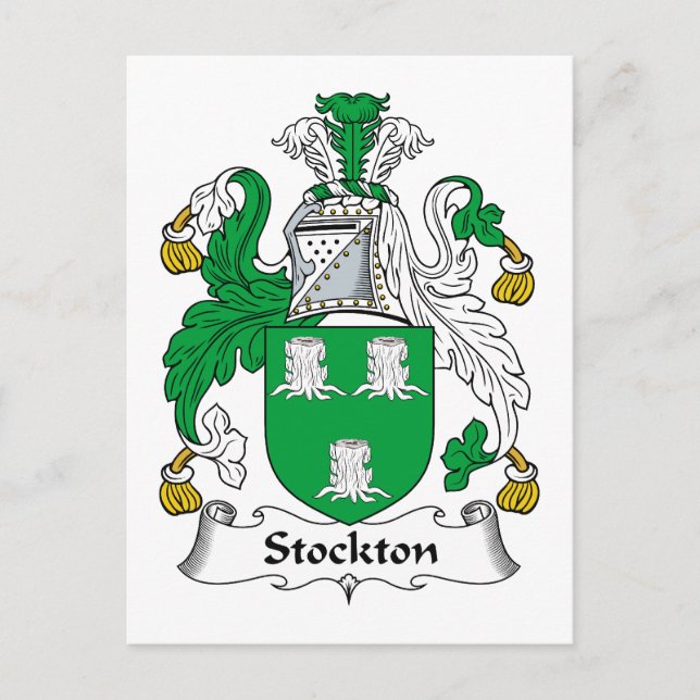 Stockton Familienwappen Postkarte (Vorderseite)