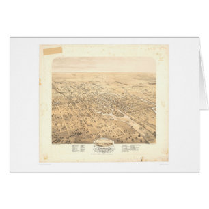 Stockton, panoramische Karte 1870 (1667A) CAs -