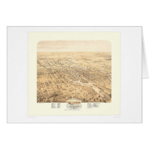 Stockton, panoramische Karte 1870 (1667A) CAs -
