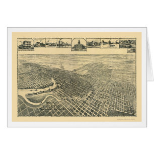 Stockton, panoramische Karte CAs - 1895b