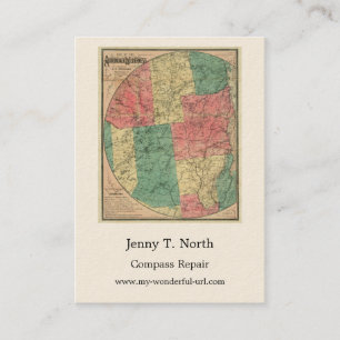 Stoddard's Map of the Adirondack Wilderness, 1883  Visitenkarte