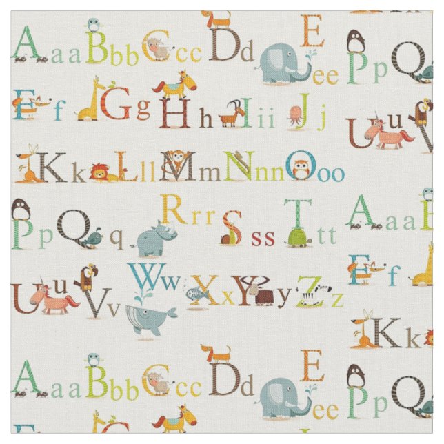 Stoff - Alphabet (Nahaufnahme)