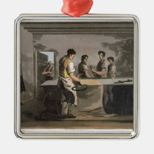 Stoff-Aufbereiter, von "Kostüm von Yorkshire" Silbernes Ornament