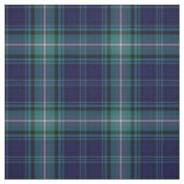 Stoff - Blauer und grüner Tartan