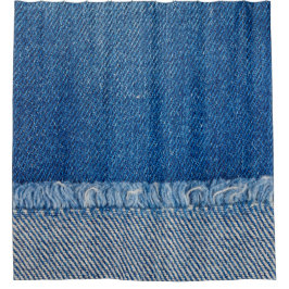 Stoff Blue Jeans Background, Denim Textur Duschvorhang