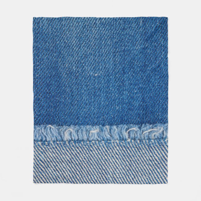 Stoff Blue Jeans Background, Denim Textur Fleecedecke (Vorderseite)